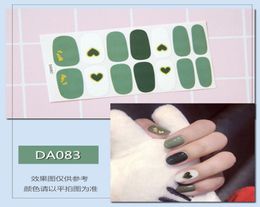 NAS003 Glitter Powder Gradient Color nail art Stickers Nail Wraps Full Cover Nails Polish Sticker DIY Full Self Adhesive Decoratio1666365