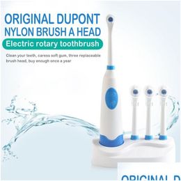 Smart Electric Toothbrush Rotary Waterproof Sonic Bluetooth With 3 Brush Heads Dental Care Drop Delivery Electronics Otkzc