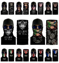 Multifunction Skull Scarf Print Cycling Masks Headgear Seamless Magic Scarf Halloween Party Masks 20style T2i511138900751