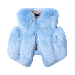 Jackets Toddler Winter Outfit Children's Waistcoat Girls Imitation Hair Vest Shoulders Coats Size 16 4t Jacket