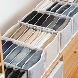 Storage Boxes Bins 2pcs Clothes Storage Box w Compartments Socks Underpants Jeans Organizer Drawers Divider Box Storage Box Cabinet Drawer Divider P230324