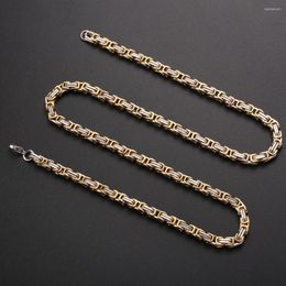 Chains Width 5MM 316L Stainless Steel Plated Gold Emperor Chain Necklace Fashion Cool Hip Hop Men Jewelry Link