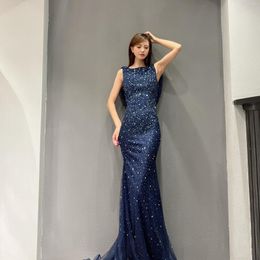Party Dresses Luxury Diamond Mermaid Glitter Dress Burgundy Sliver Occasion Formal Long Evening 2023