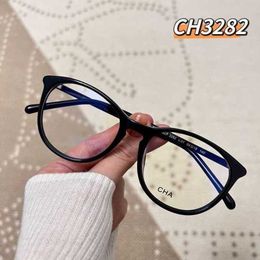 2023 Fashion Designer New Sunglasses Plain Face Glasses Mirror Round Frame Dark Net Red Eye