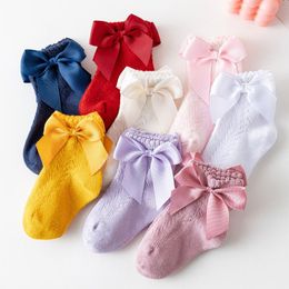 Socks Baby Girls Boys Uniform Knee High Mesh Summer Babies Tube Ruffled Stockings Infants Toddlers Soft Cotton Floor