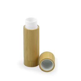 Empty Packaging Bottle Bamboo Lipstick Tube Empty Lip Balm Container Refillable Containers