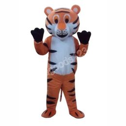 Adult size Brown Tiger Mascot Costumes Halloween Fancy Party Dress Cartoon Character Carnival Xmas Advertising Birthday Party Costume Outfit