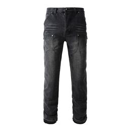 New best-selling workwear pants, lumberjack, multi pocket, deep pocket, wide leg, straight tube, loose and elastic free fashion jeans