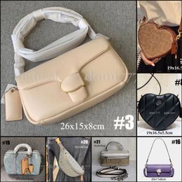 Fashion Women's Soft Puff Shoulder Bag and Heart Shaped Handbag Denim Waistbag Backpack Handbag Make Up Bags