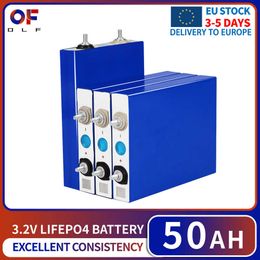 3.2V 50AH Lifepo4 Battery Lithium Iron Phosphate Deep Cycle Solar Battery DIY Cells For 12V 24V 48V RV Campers Yacht Golf Carts