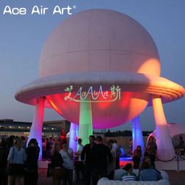 Giant Balloon Inflatable LED UFO Model Lighting Ball Unknown Objects with Colourful Lights for Party or Events Decoration