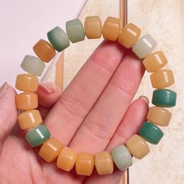 Strand Natural Bodhi Root Hand String Candy Color Men Female Student Bangle Handmade Polished Stationery Jewelry Finger Buddha Ball Toy