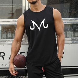 Mens Tank Tops Anime Z T Gym Mesh Muscle Fitness Sleeveless Vest Running Workout Clothing Bodybuilding Singlets Quickdrying Top 230404