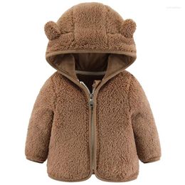 Jackets Autumn Baby Clothing Winter Born Boy Clothes Casual Cute Warm Fleece Zipper Hooded Toddler For Girls Outerwear