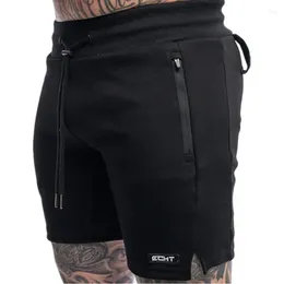 Men's Shorts Brand Drawstring Fitness Pants Fashion Zipper Pocket Tight 2023 Summer Casual Outdoor Running
