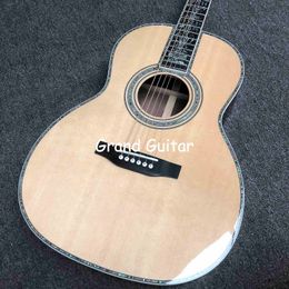 Custom 39 Inch MT Acoustic Guitar Factory 39 Inch OOO Model Ebony Fingerboard Solid Spruce Top Accept Guitar Bass OEM