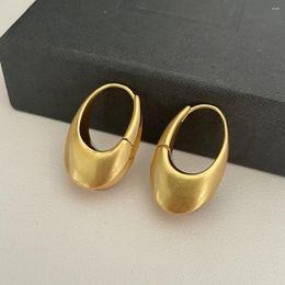 Stud Earrings Light Luxury Double-sided Vintage Metal