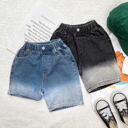 Shorts 2023 Summer Boys Casual Jeans Shorts Baby Kids Children Denim Knee Length Trousers AA230404