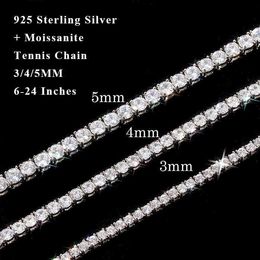 Moissanit Designer Diamant Halskette für Herren Kubanische Kettenfabrik vereisere VVS -Tennisarmband 4mm 5 mm 6 mm 8mm Custom Custom 14K Gold Link Schmuck Geschenk 2024 DMI4
