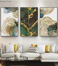 3 Panels Leaf and Trunk Texture Nordic Wall Poster Prints Abstract Canvas Oil Painting Modern Decorative Pictures Living Room Home9027345