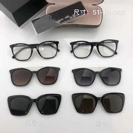 Women's Luxury Designer three-purpose mirror removable lens magnetic clip replaceable plate three piece glasses ch5392