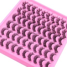 Multilayer Thick Fluffy False Eyelashes Naturally Soft Delicate Handmade Reusable Faux Mink Fake Lashes Curly Crisscross Full Strip Lash