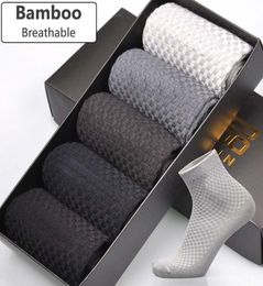 Men039s Socks 5Pairlot Men Bamboo Fiber Compression Summer Long Business Casual Sports Mens Dress Sock Gifts High Quality5250850