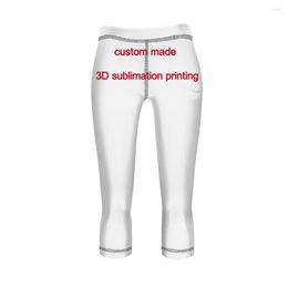 Women's Pants Custom Made 3D Sublimition Printing Fashion Designs High Quality Back Zipper Pocket Yoga Legging