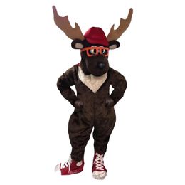 Halloween Adult size Christmas Moose Mascot Costume Christmas costume theme fancy dress costume