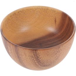 Bowls Acacia Wood Salad Bowl Storage Container Vintage Round Shape Vegetable Wooden Fruit