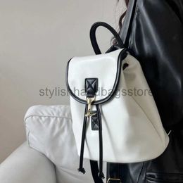 Backpack Style School Bags Fashion White Ladies Backpack Soft PU Leather Womens Tote Handbags Casual Drawstring Shoulder Bagsstylishhandbagsstore