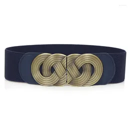 Belts Europe And The United States Retro Wide Waist Seal Black Ladies Fashion High-grade Decorative Belt With Skirt Women