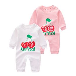 Baby Rompers Cotton Boy Girl Noworodek Luksusowy nowonarodzony długi rękaw Romper Kids Designer Tosit 0-24 miesiące