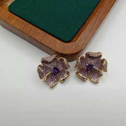 Stud Earrings Zssanacc Jewelry Luxury Quality Designer Big For Women Vintage Accessories