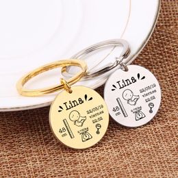 Keychains Keychain Personalised Name Date Of Birth Weight Time Height Ruler For Charm Born First Fathers Day Mommy Gift Commemorate