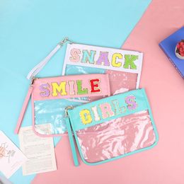 Cosmetic Bags Transparent PVC Bag Clutch Women Clear Travel Make Up Pouches Stuff Makeup Toiletry
