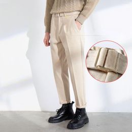 Men's Suits 2023 Men British Style High Quality Straight Dress Suit Pants Social Trousers Mens Formal Pant Autumn And Winter B39