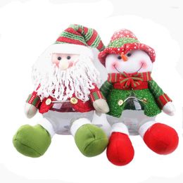 Christmas Decorations Large Candy Jar Snowman Doll Santa Claus Gift Bags Boxes