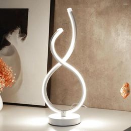 Table Lamps Modern LED Reading Lamp Helical Shape Desktop Decor Light Art Decoration Stand Low Energy Consumption For Living Room