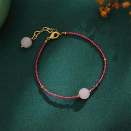 Charm Bracelets Handmade Natural Pink Lapis Blue Stone Crystal Strand Energy Healing Bead Bracelet For Women Girl Drop Ship