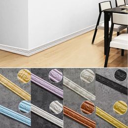 Wall Stickers Embossed Corner Line 3D Foam Waist Waterproof Border Self-adhesive Edge Strip Decor Sticker