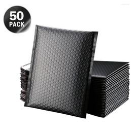 Storage Bags 50Pcs Bubble Mailers Padded Envelopes Lined Poly Mailer Self Seal Black