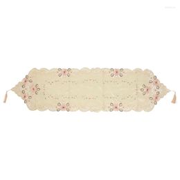 Table Cloth Runner Embroidered Floral Pattern: 2 Flower Size:40X150cm
