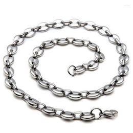 Chains 2023 Design Stainless Steel Jewellery Necklace For Men Women Coffee Bean Shape Melon Seed Chain