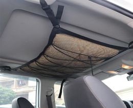 Car Organiser Ceiling Storage Net Pocket Roof Bag DoubleLayer Interior Cargo Auto Stowing Tidying Accessories9307208