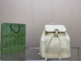 Fashion G backpack with large capacity flap for women travel bag leather embossed logo 26CM designer shoulder bag