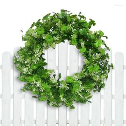 Decorative Flowers Shamrock Wreath St Patrick Day Irish St. Patrick's Sign Decorations For