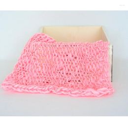 Blankets Pink Born Pography Props Baby Mini Blanket Posing Fabric Backdrops Knit Layering Stuff