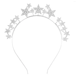 Headpieces Plated Gold & Silver Star Headband Handmade Hairband With Alloy For Birthday Stage Party Show Dress Up