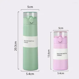 Water Bottles 150/250ml Cup Durable With Carrying Rope Thermal Mug Mini Insulated Stainless Steel Daily Use